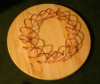 1/4" Copper Tubing in 1" Pine Image