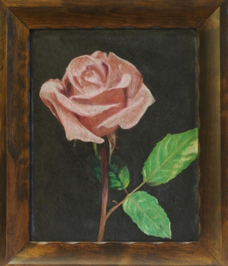 Colored Pencil on Black Mat Board Image